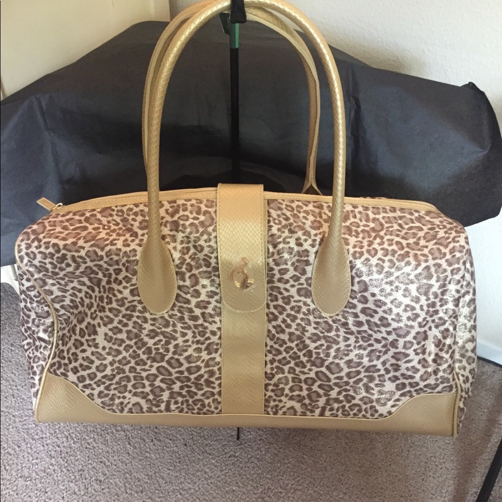 Baby Phat Leopard duffel overnight bag
